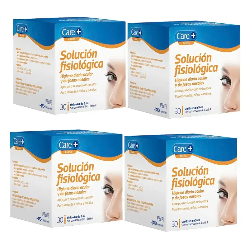 Care+ Solución Fisiológica 5Ml, Pack 4 x 30 Unidades