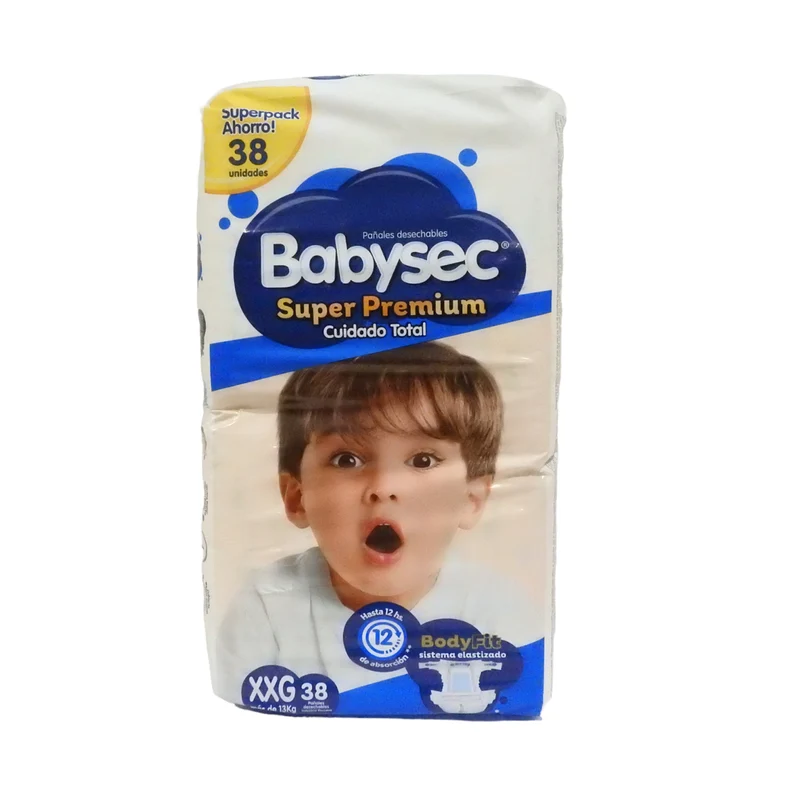 Pañal Super Premium Babysec Talla Xxg X 38 Unidades