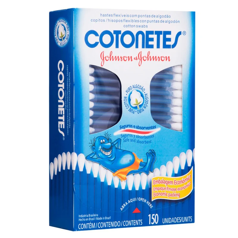 Hisopos Flexibles Johnson & Johnson Cotonetes X 150 Unidades
