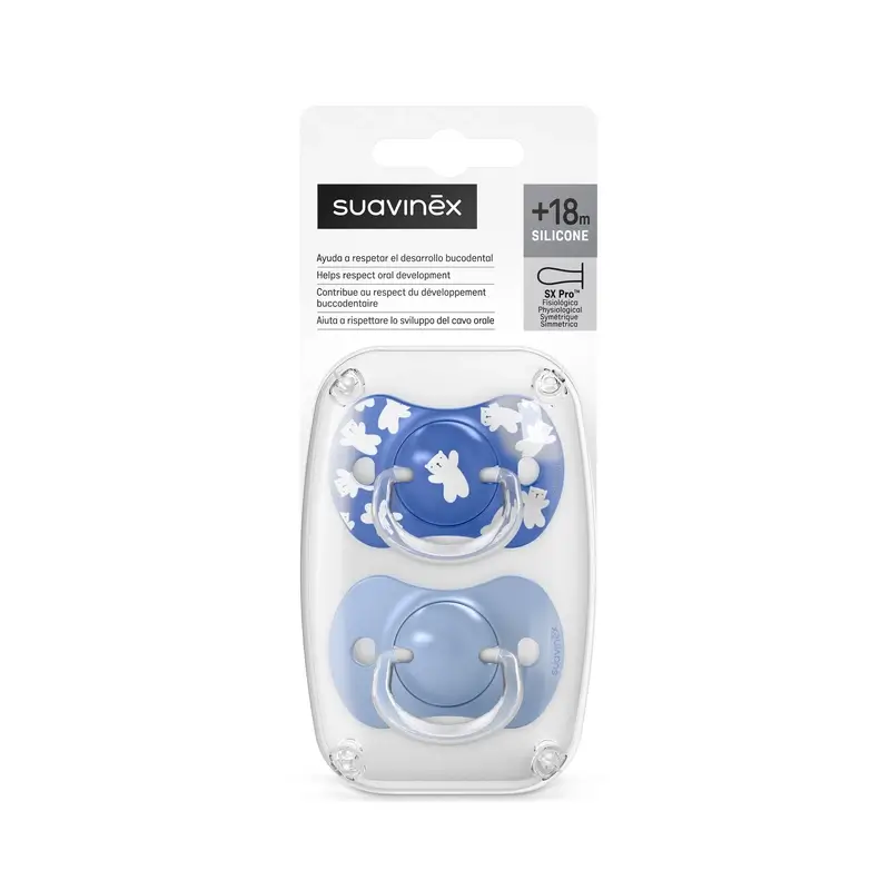 Suavinex Chupetes Tetina Sx Pro +18 Meses Wild&Free Verde, 2 unidades