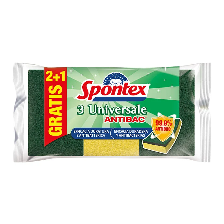 Estropajo antibac Spontex 2+1