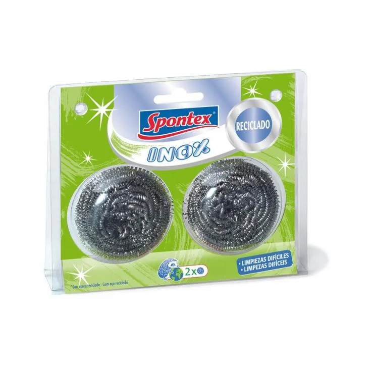 Estropajo de acero inoxidable Spontex p2+1u