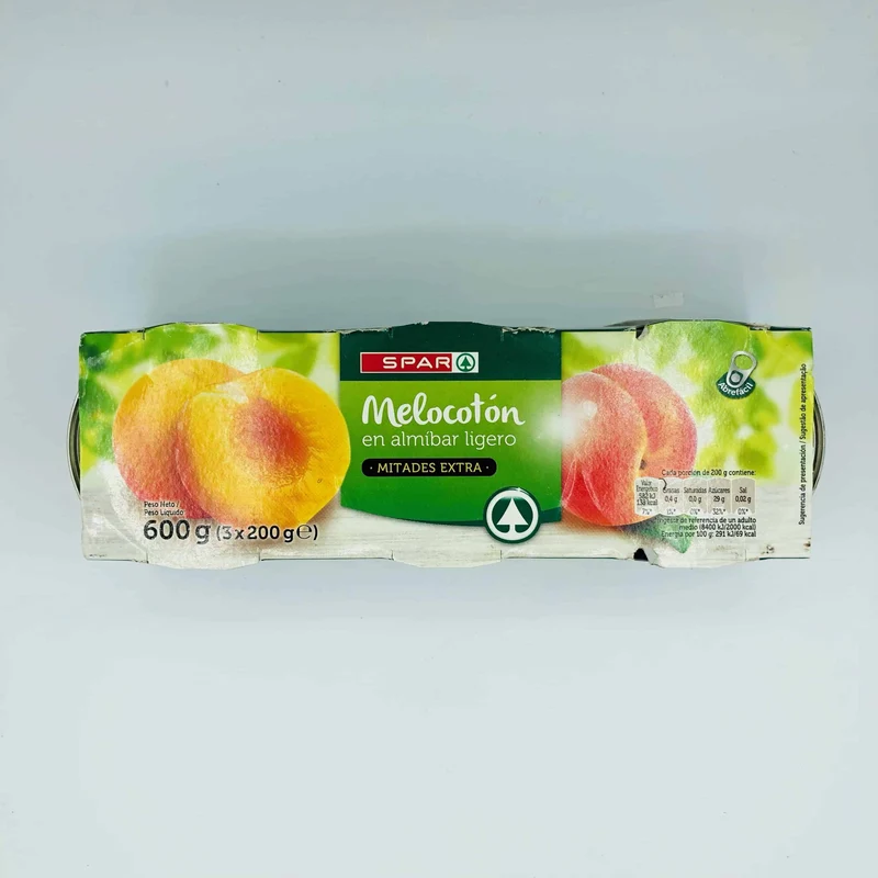 Melocotón en Almíbar Ligero SPAR 3x200g
