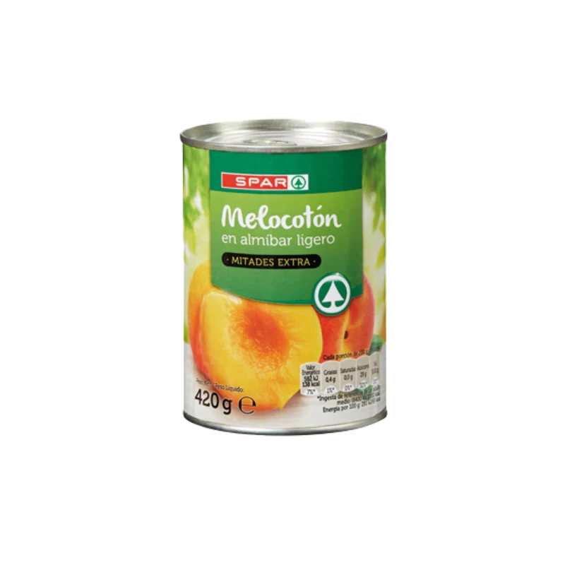 Melocotón en Almíbar Ligero SPAR 420g