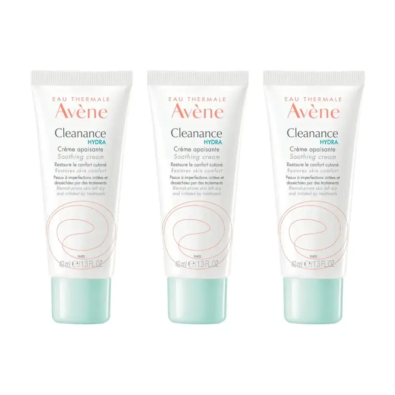 Avène Cleanance Hydra Crema, 3X40 Ml