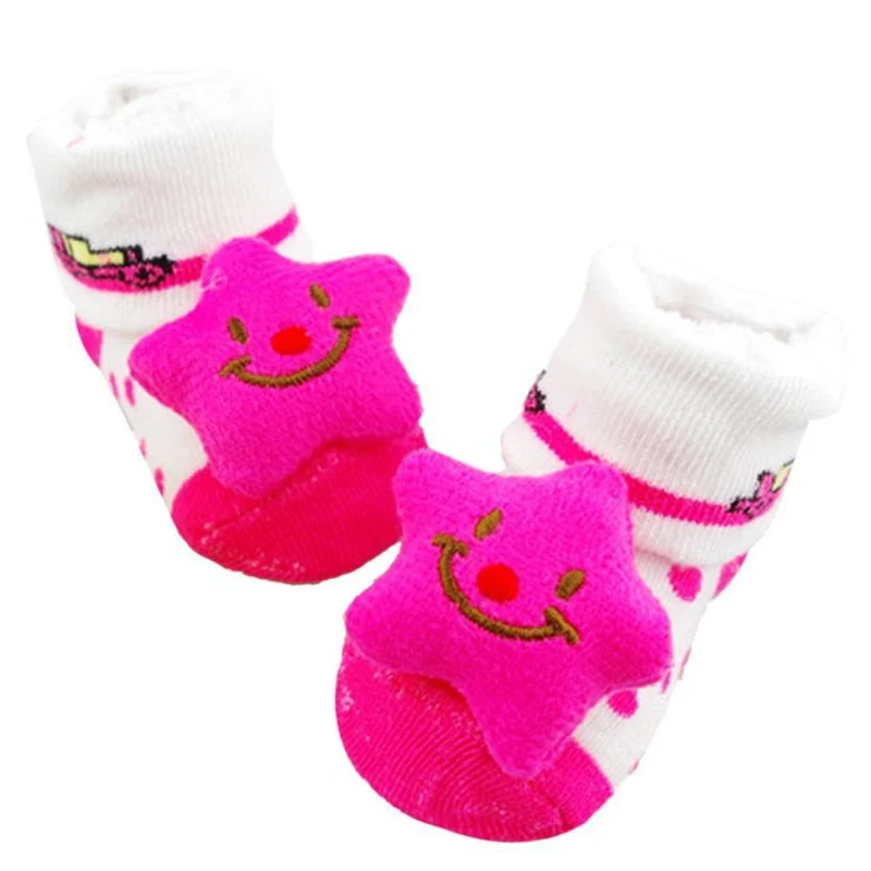 Pink Baby Anti-slip Socks Cotton Boots