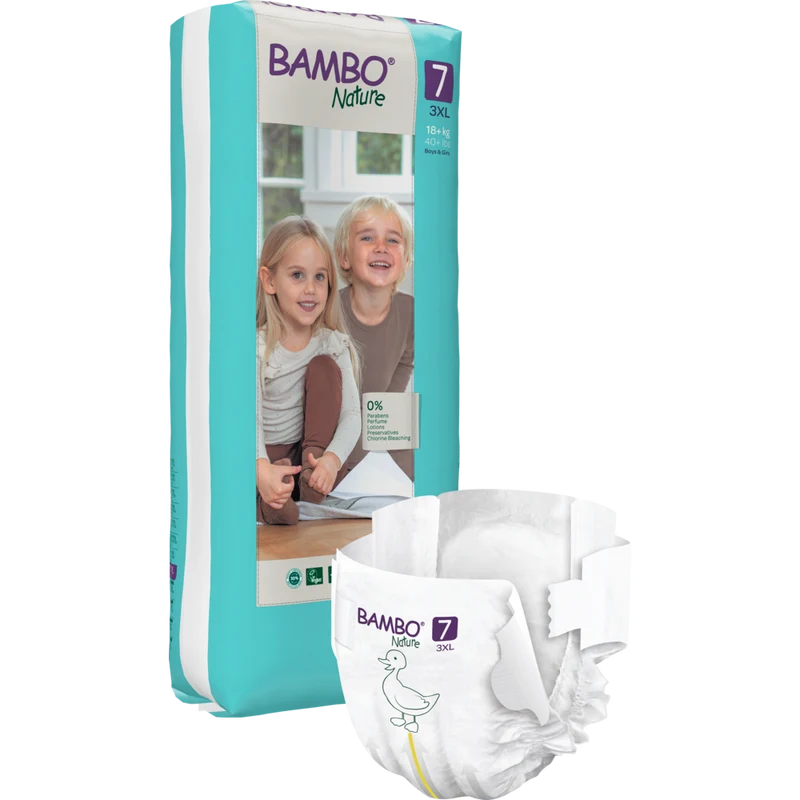 Pañal T7 (+18 Kg) Bambo Nature 40ud