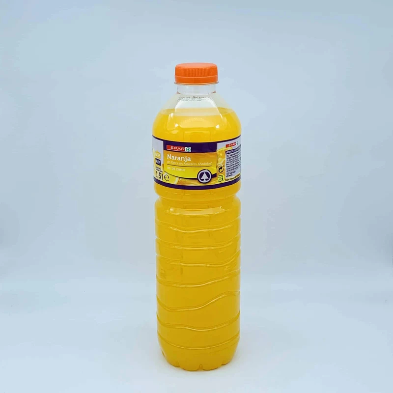 Naranja sin Gas y sin Azúcares Añadidos SPAR 1,5L