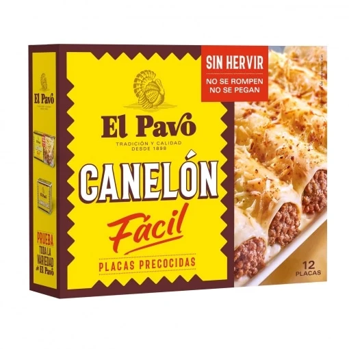Placas de Canelones Precocidas El Pavo 18P
