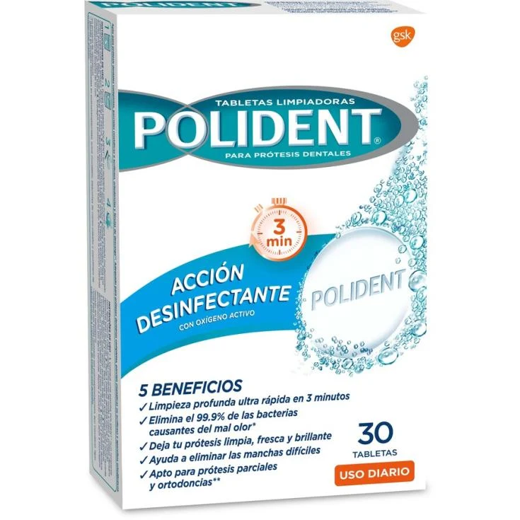 Tableta desinfectante Polident 30u