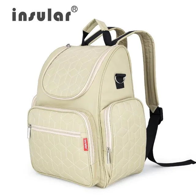 Insular Elegant Baby Diaper Backpacks Bags Nappy Stroller Bags Multifunctional Maternity Changing Bags For Mommy Women Backpacks